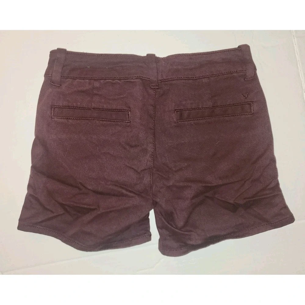 American Eagle super Stretch Midi Jean shorts 0, Burgundy